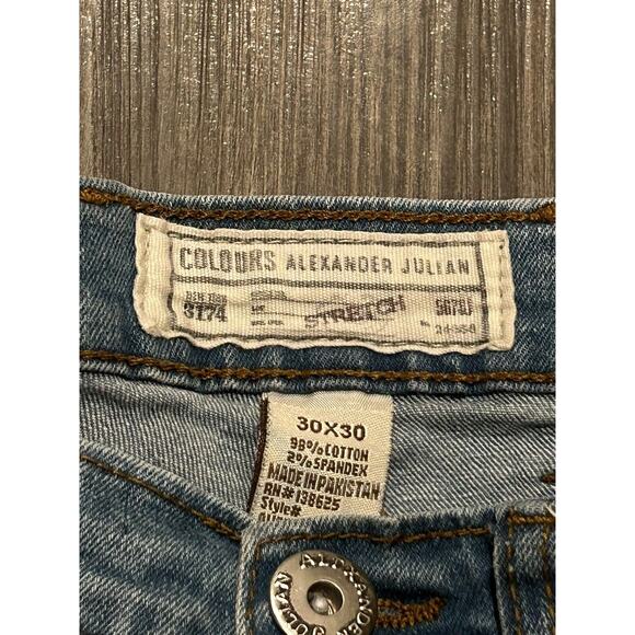 Colours Alexander Julian Mens Jeans Blue Straight Leg Size 30X30 - Picture 4 of 6